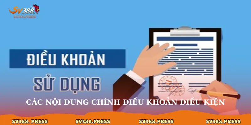 Các nội dung chính điều khoản điều kiện